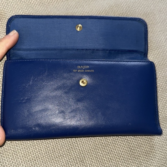 Buxton blue leather wallet with kisslock coin brand new - Picture 3 of 8